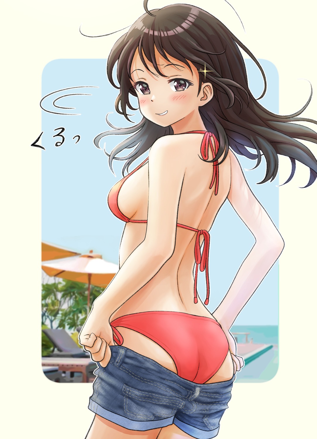 ass bikini swimsuits undressing yachiyo_naga