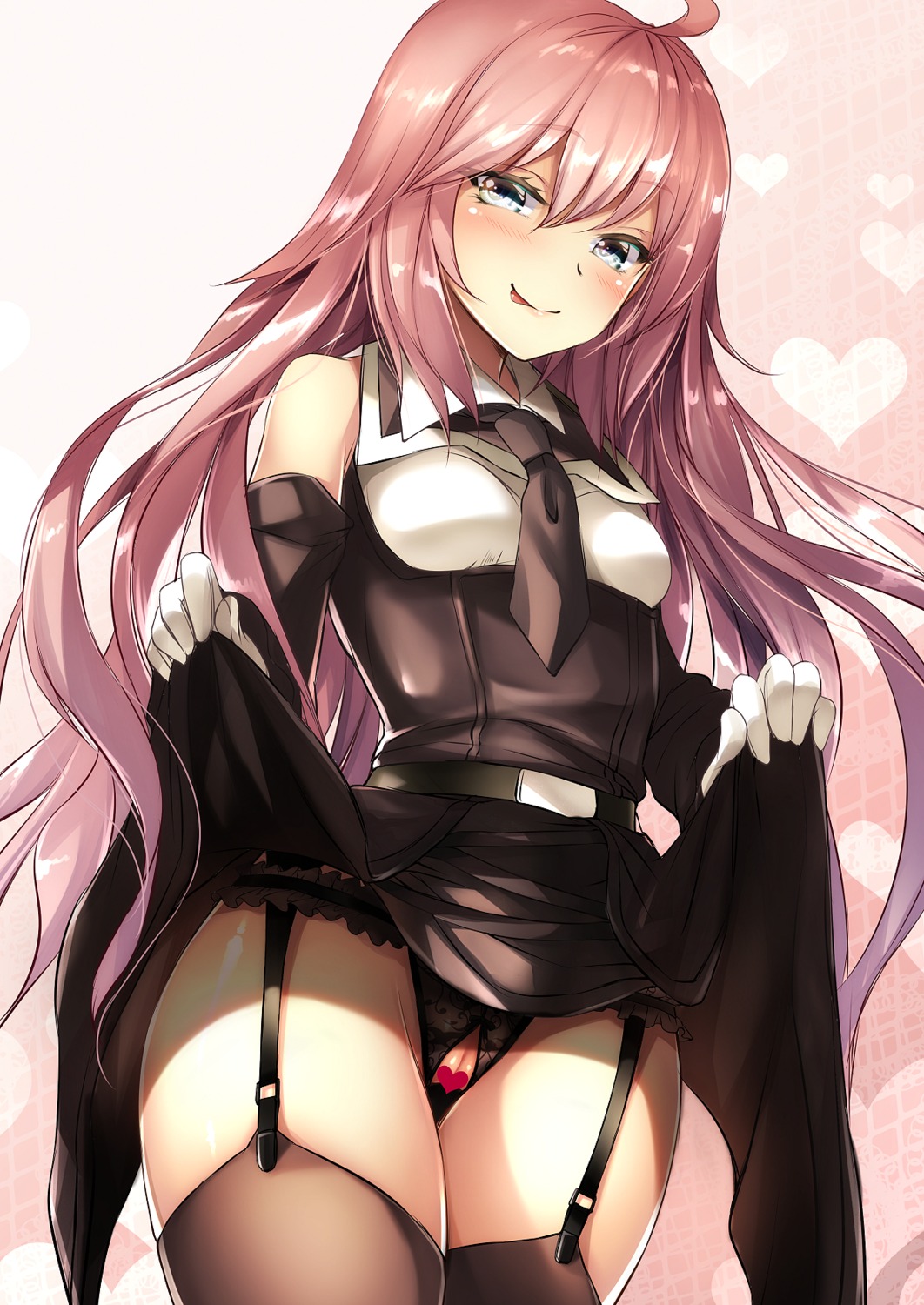 censored dies_irae dress mia_(gute-nacht-07) pantsu pussy rusalka_schwagerin skirt_lift stockings thighhighs