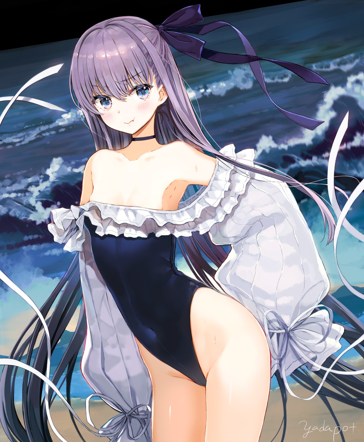 cleavage fate/grand_order meltryllis swimsuits yada_potato