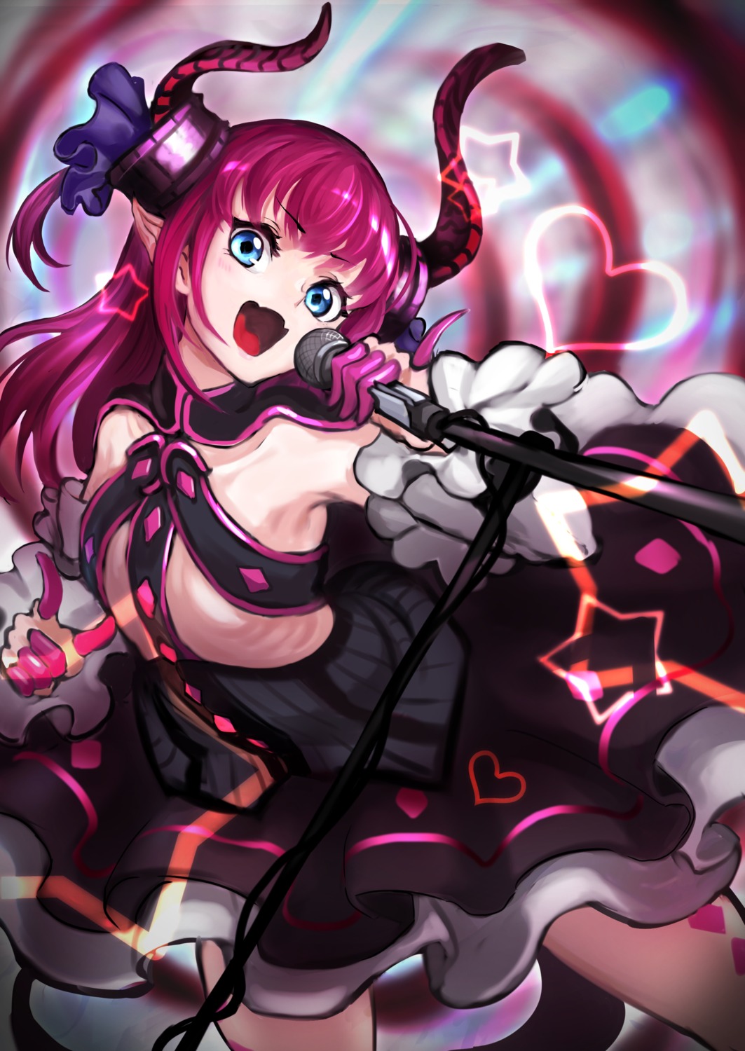 asagon007 elizabeth_bathory fate/extra fate/extra_ccc fate/grand_order fate/stay_night horns no_bra pointy_ears tail
