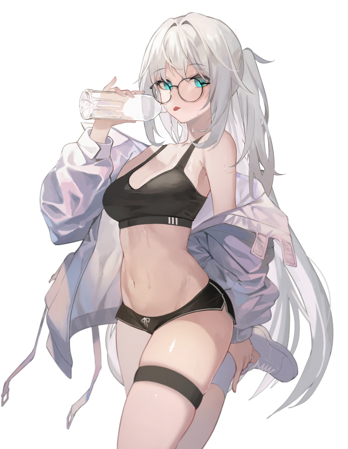 bra chukibabo2 garter megane open_shirt