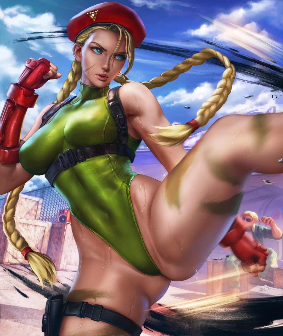 logan cure street fighter cammy white garter leotard wet #670970 yande.re.