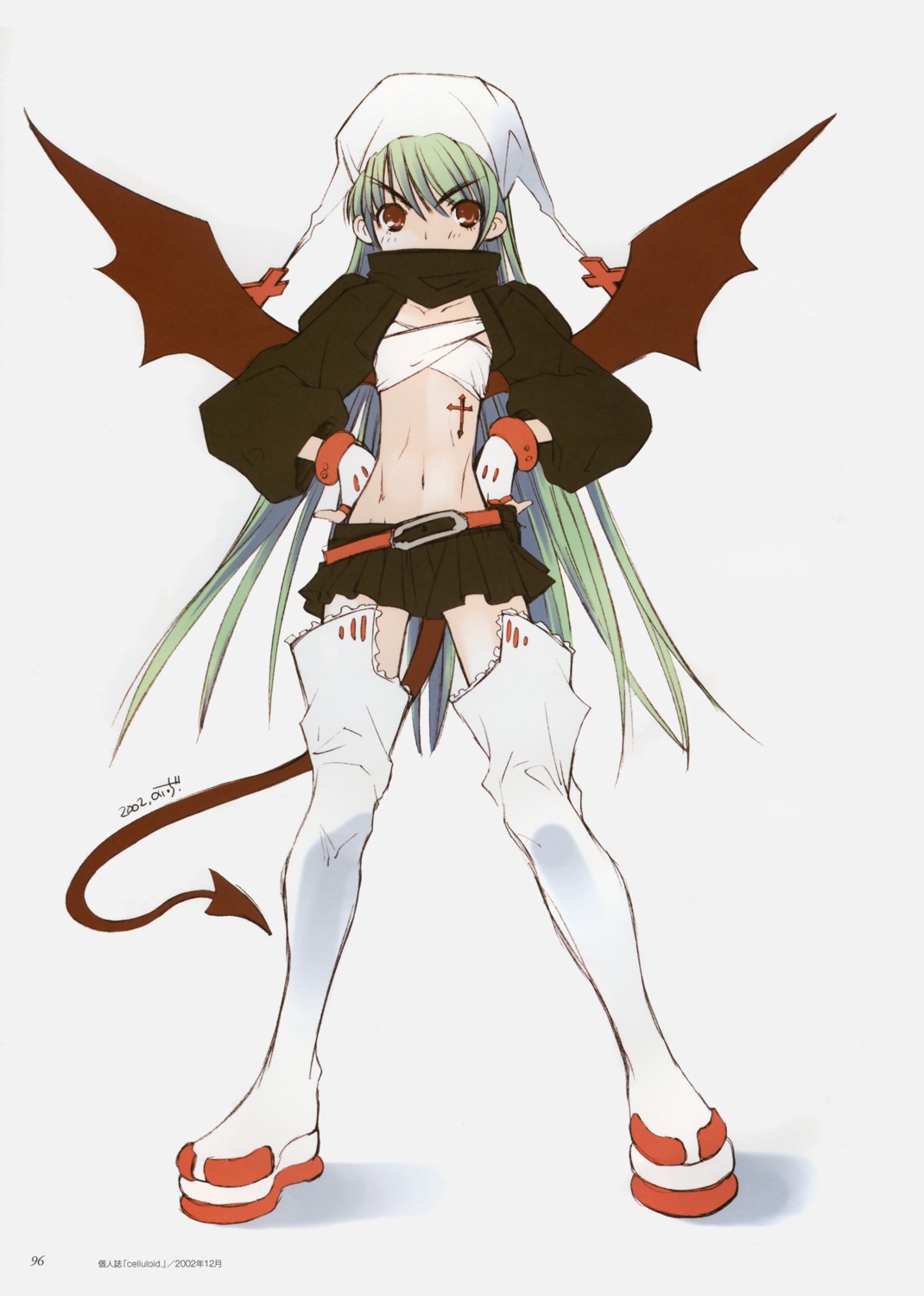 ito_noizi tail thighhighs wings