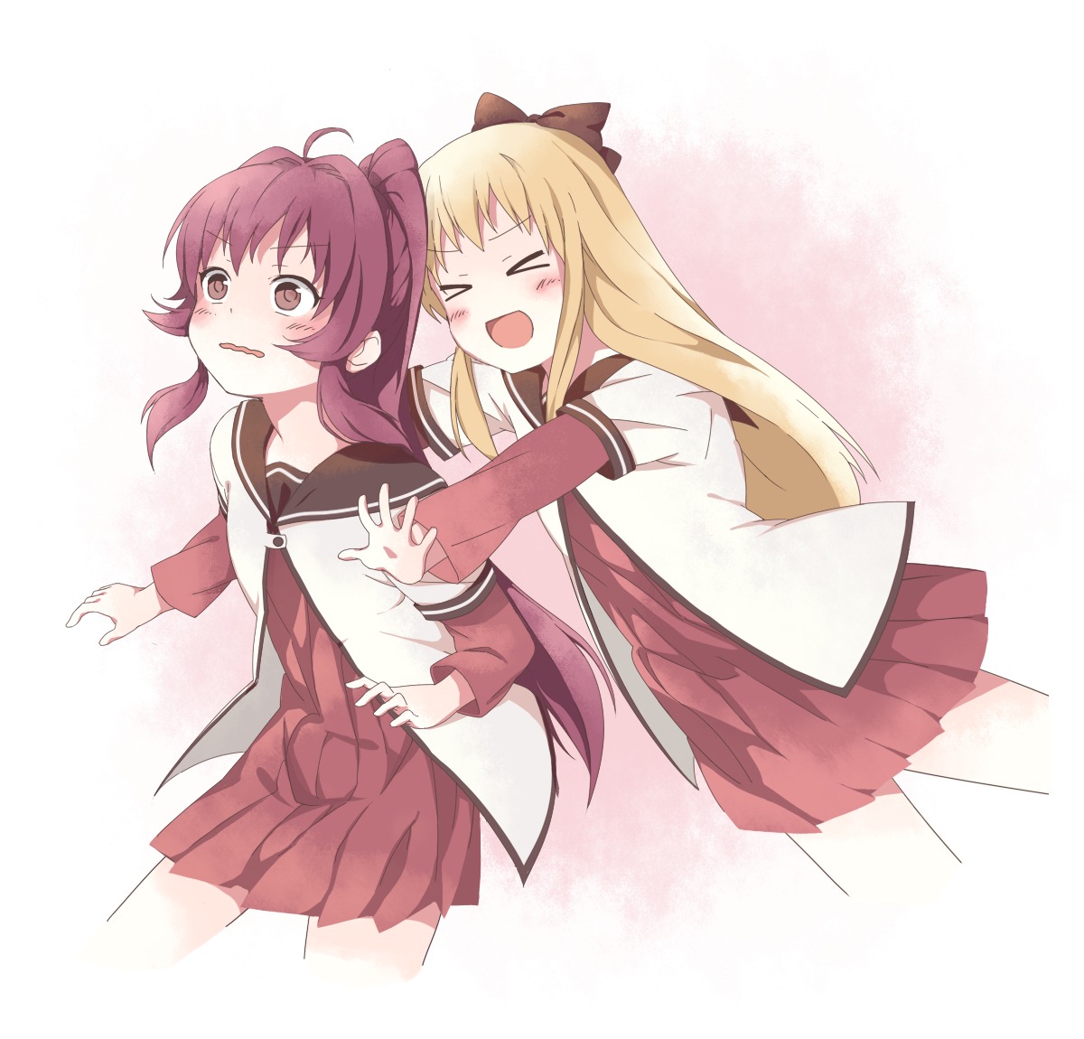 seifuku sugiura_ayano t0m0 toshinou_kyouko yuru_yuri