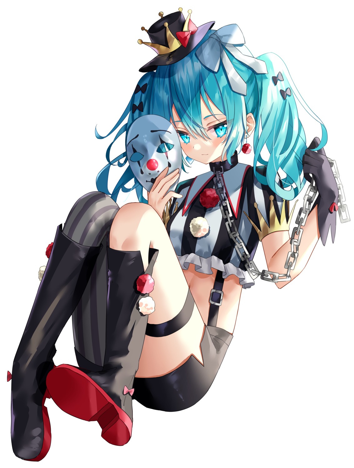 garter hatsune_miku sinobi_illust vocaloid