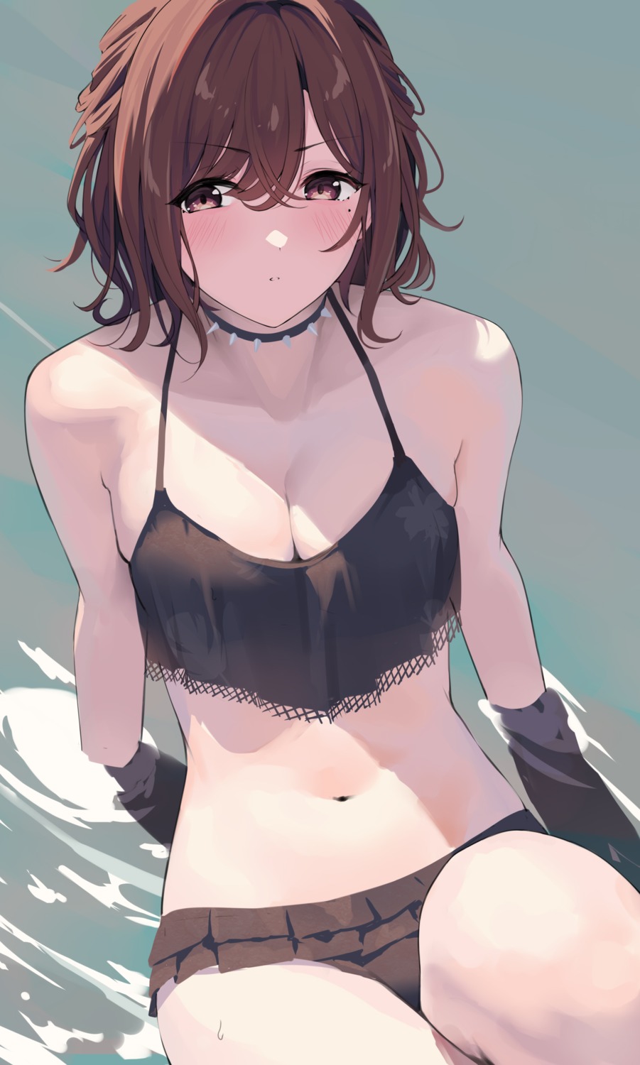 bikini gin00 higuchi_madoka swimsuits the_idolm@ster the_idolm@ster_shiny_colors wet