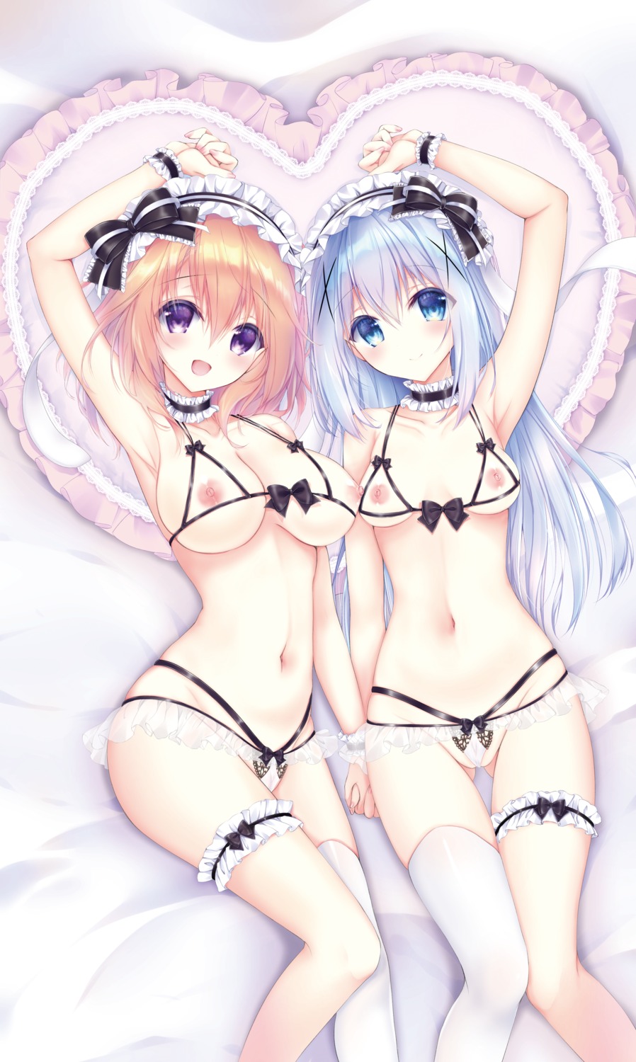 garter gochuumon_wa_usagi_desu_ka? hoto_cocoa kafuu_chino lingerie nipples pantsu pussy rarana see_through thighhighs thong