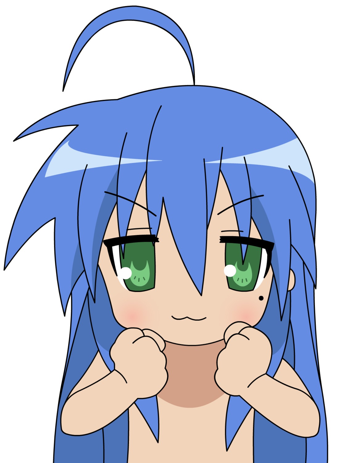 izumi_konata lucky_star naked vector_trace