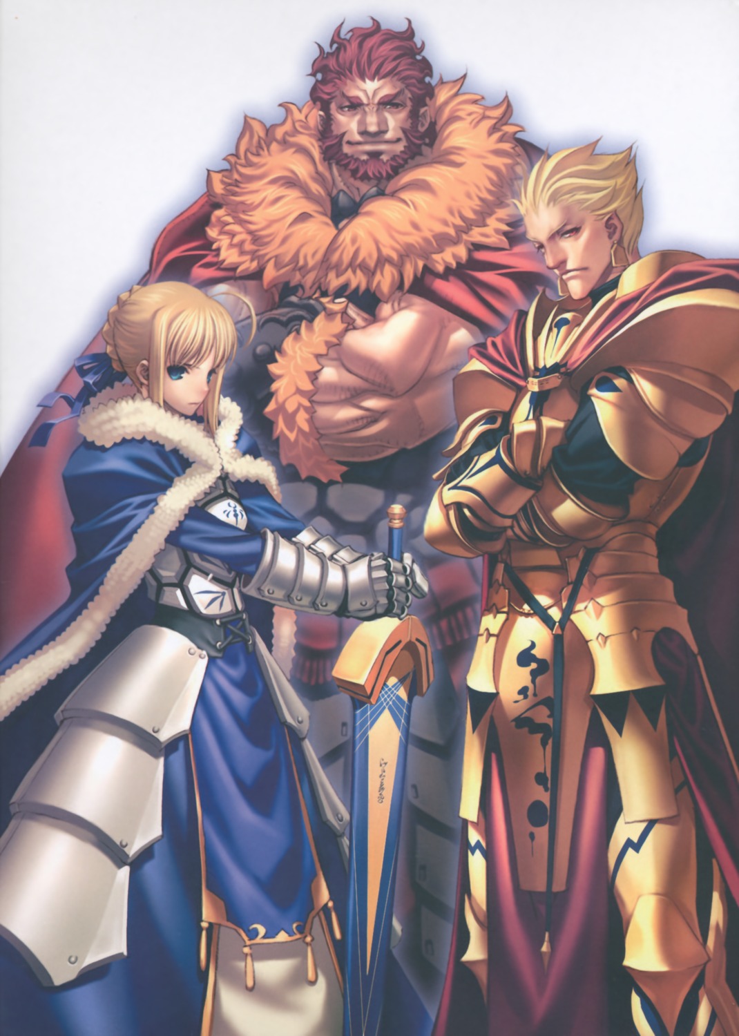 armor fate/stay_night fate/zero gilgamesh_(fsn) itoh_ben rider_(fate/zero) saber sword