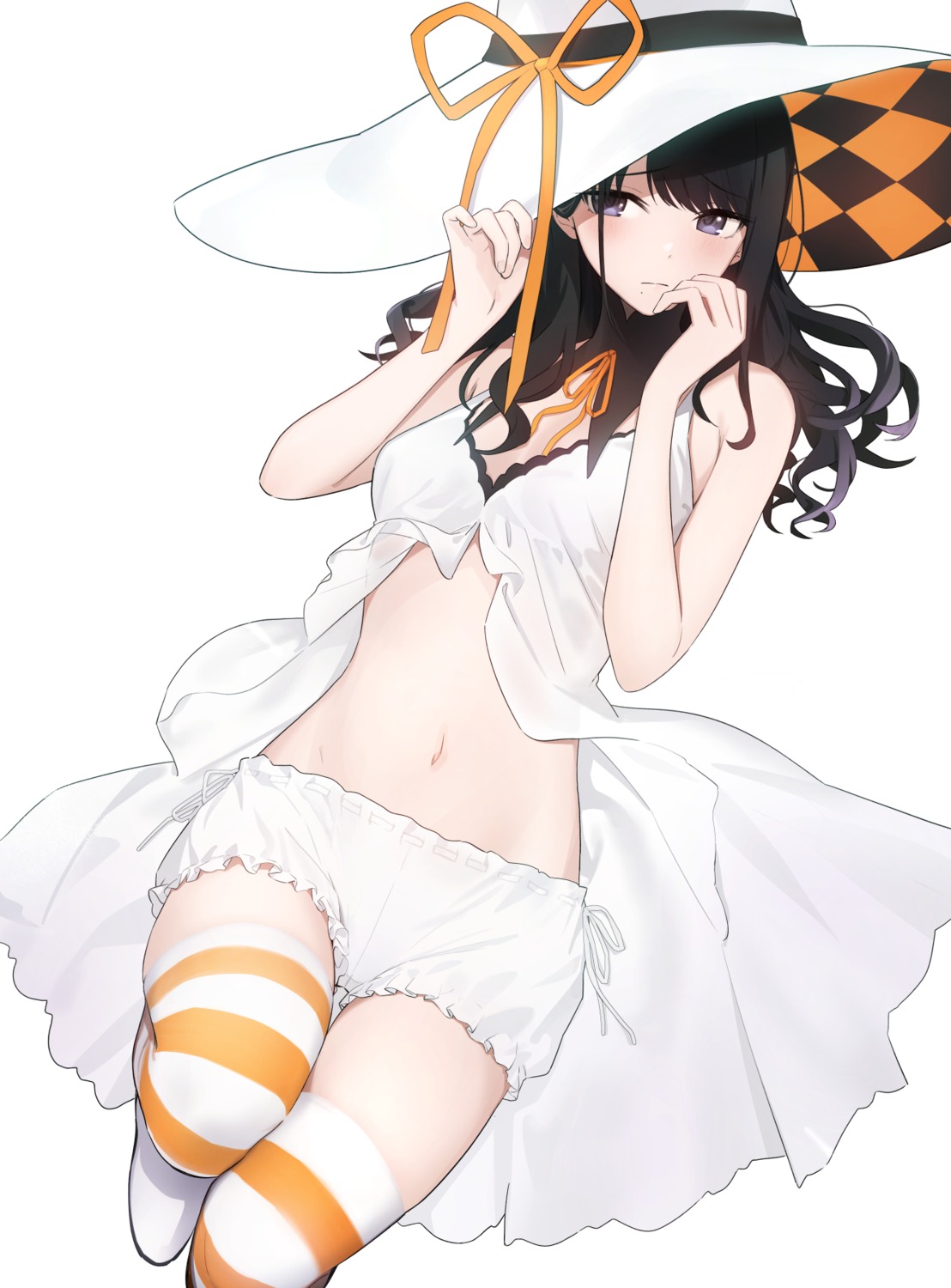 bloomers fpanda halloween kazano_hiori the_idolm@ster the_idolm@ster_shiny_colors thighhighs witch