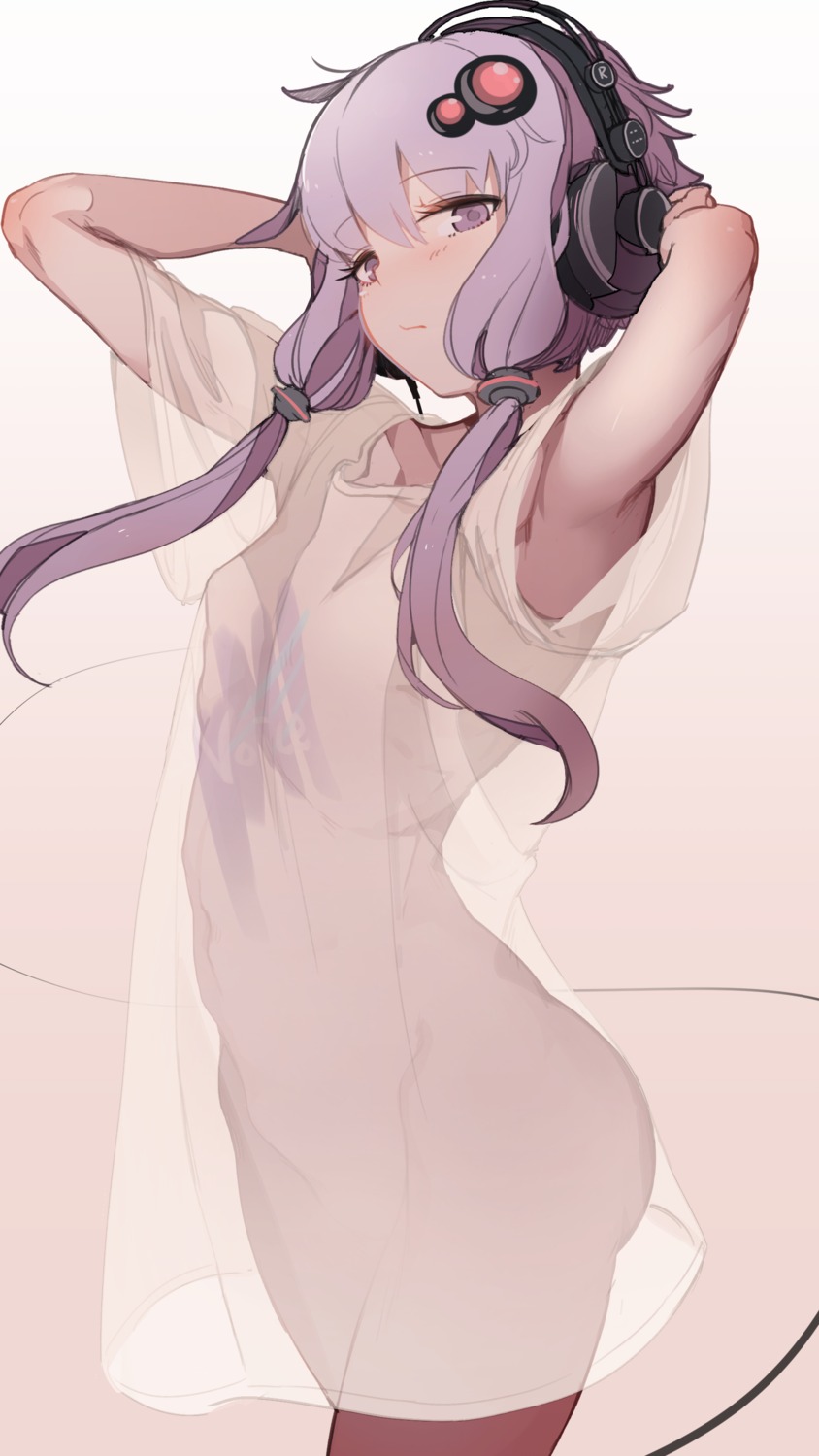 at2. bottomless headphones no_bra see_through voiceroid yuzuki_yukari