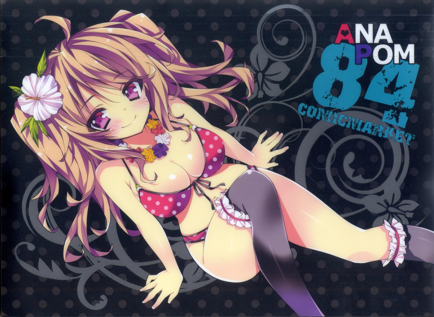 anapom bikini cleavage garter swimsuits thighhighs