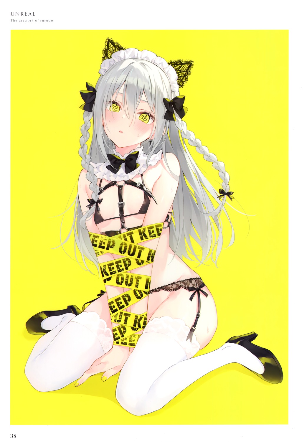 animal_ears bondage heels lingerie maid nekomimi rurudo stockings thighhighs