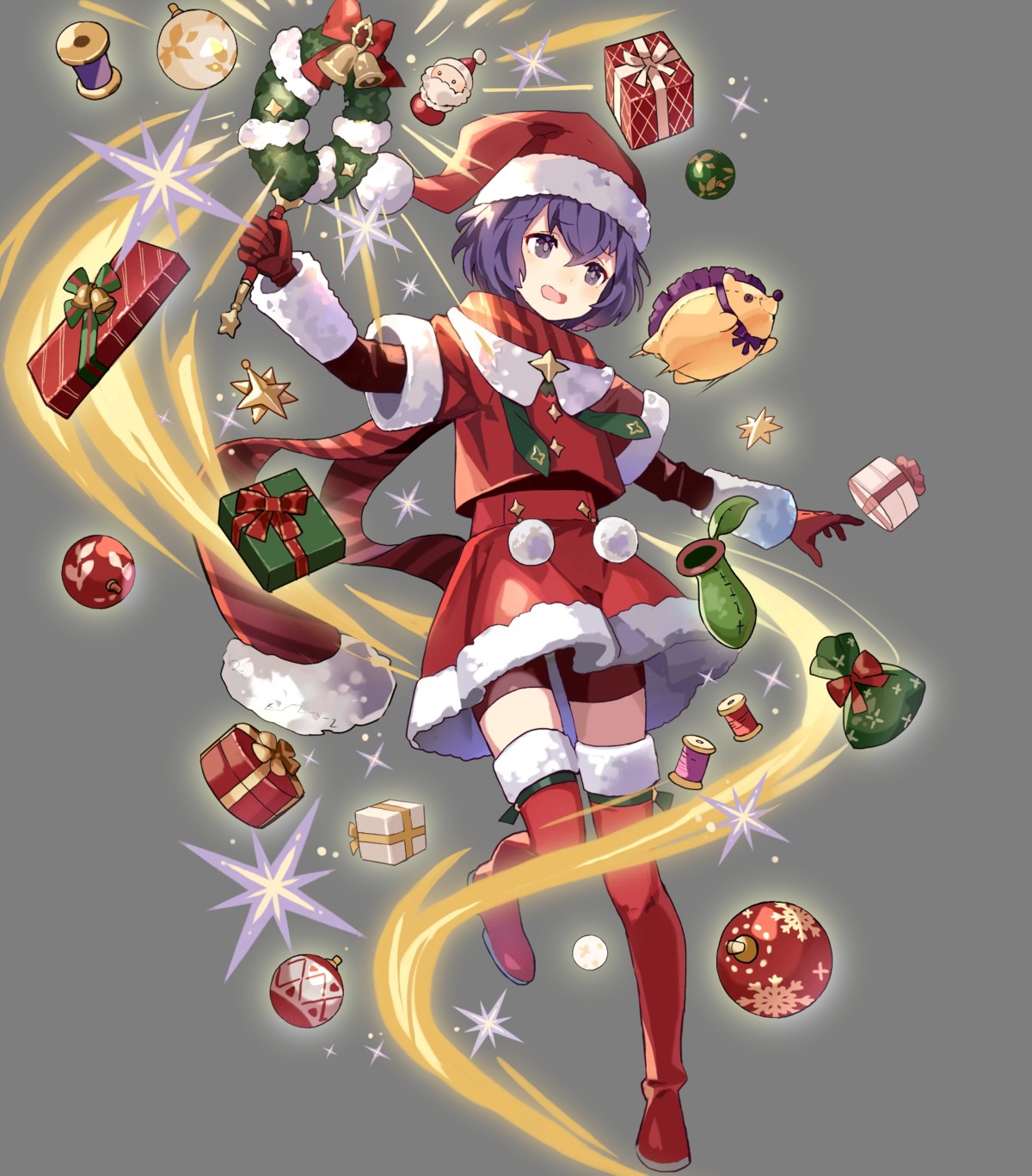 bernadetta bike_shorts christmas duplicate fire_emblem fire_emblem_heroes fire_emblem_three_houses nintendo thighhighs tobi_(artist)