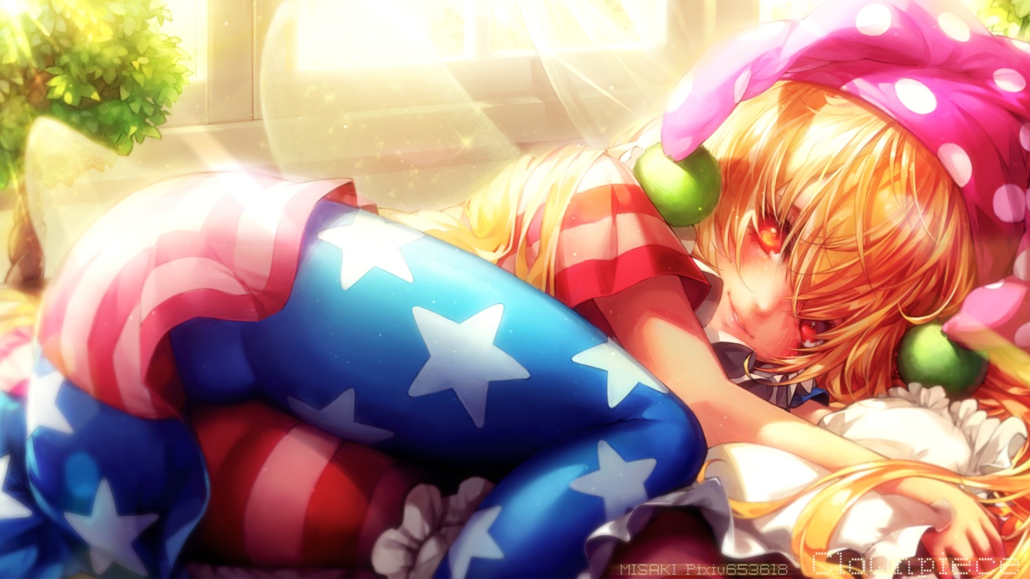 clownpiece dress misaki_(kyal_001) pantyhose touhou wallpaper