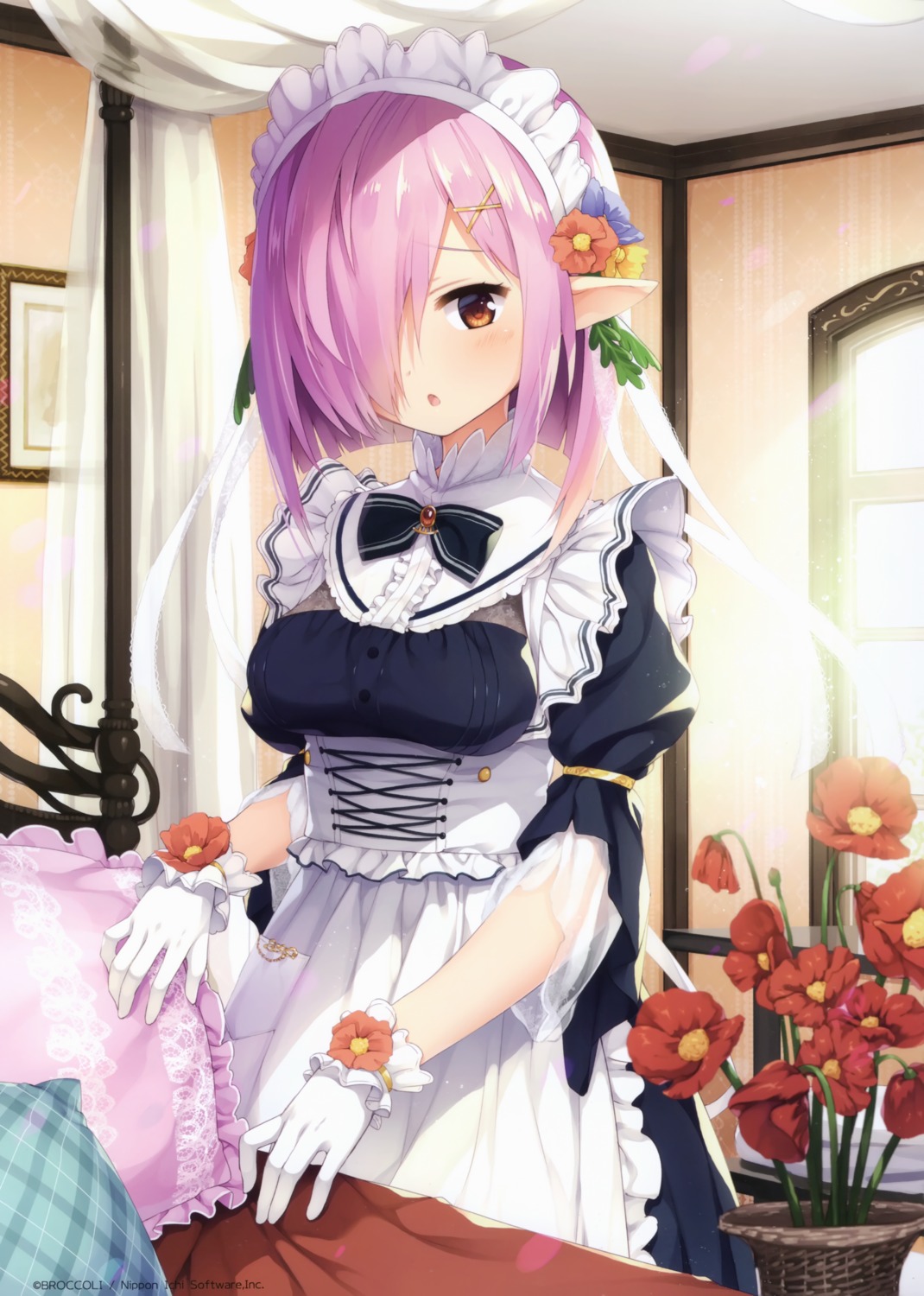 elf maid pointy_ears senji tegone_spike