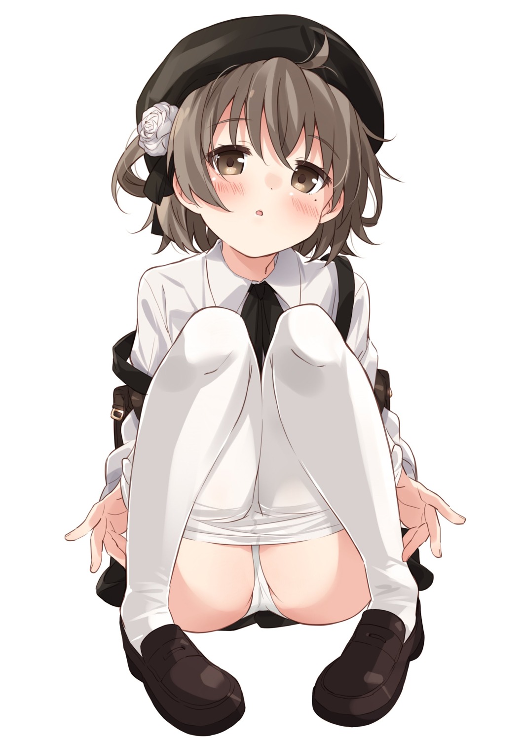 hatoba_tsugu hatoba_tsugu_(character) moso pantsu pantyhose undressing