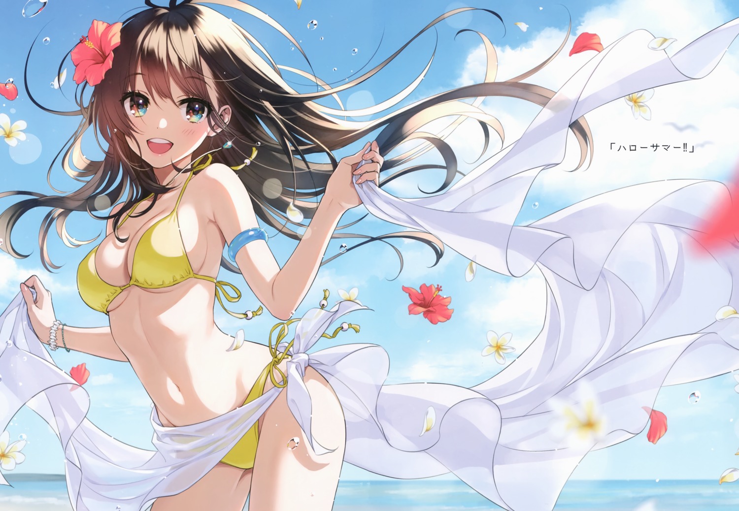 bikini canvas morikura_en see_through skirt_lift swimsuits