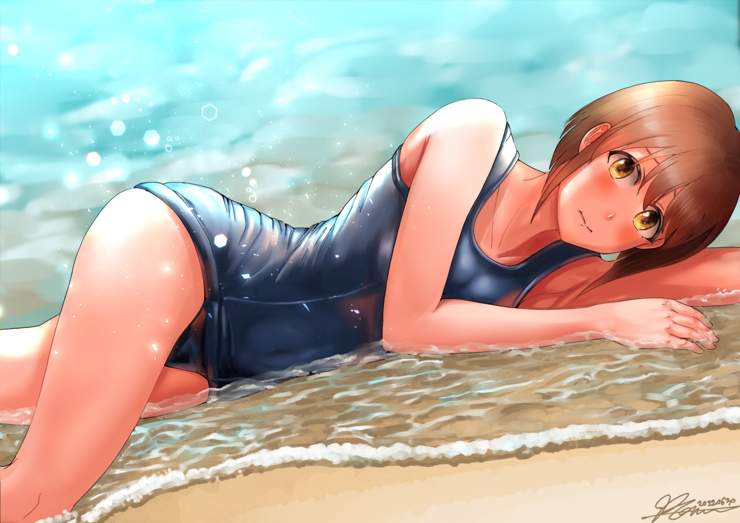 hagiwara_yukiho school_swimsuit swimsuits tagme the_idolm@ster wet