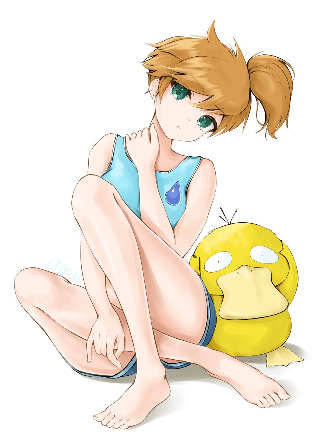 chaesu feet kasumi_(pokemon) pokemon pokemon_frlg pokemon_rgby psyduck