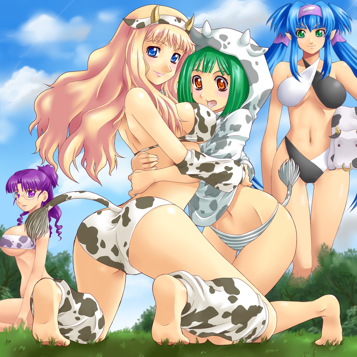 bikini klan_klein macross macross_frontier matsuura_nanase megane pantsu ranka_lee sheryl_nome swimsuits yaso_shigeru