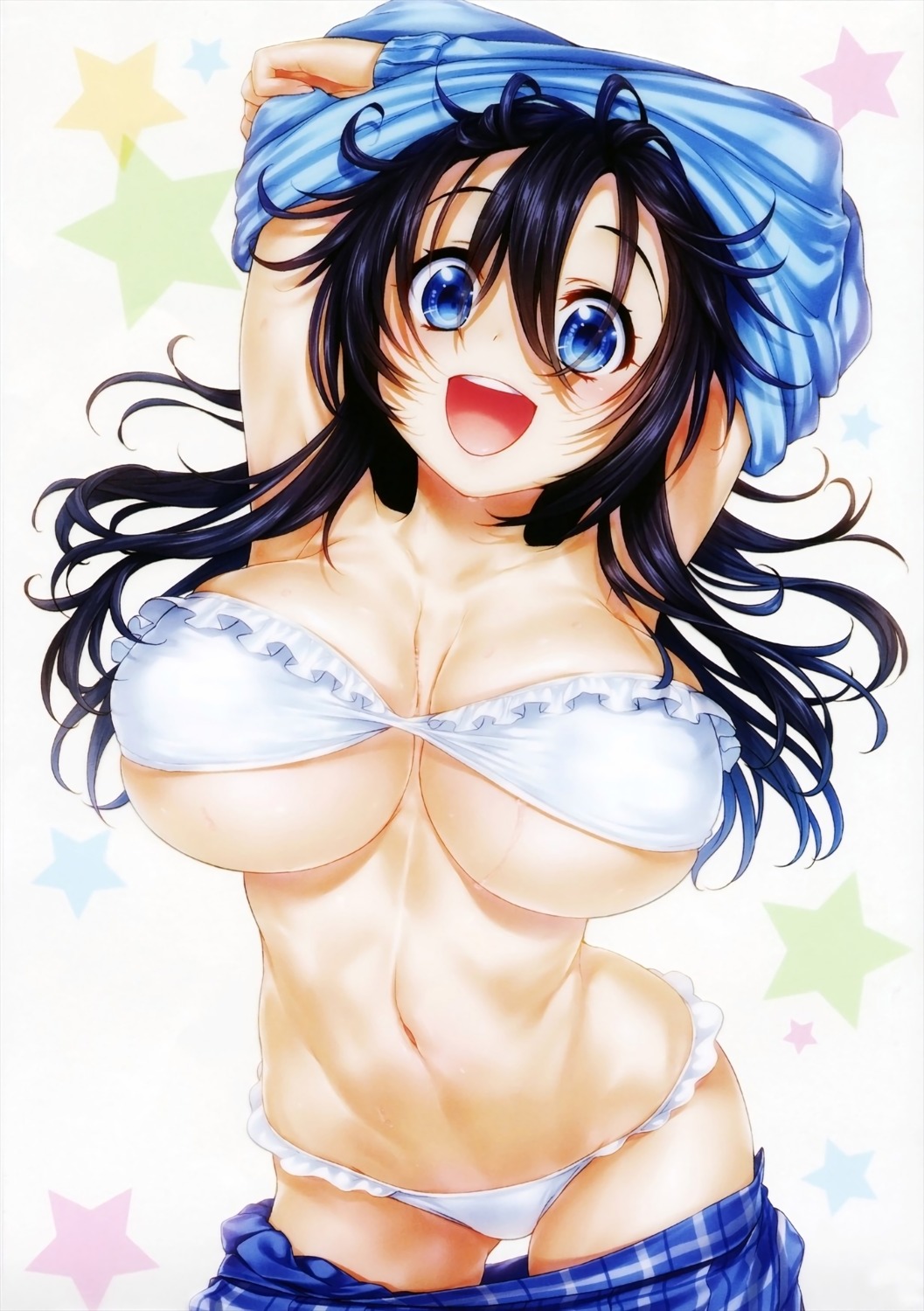 bikini cleavage hisasi netoge_no_yome_wa_onna_no_ko_janai_to_omotta? swimsuits tamaki_ako underboob undressing wet