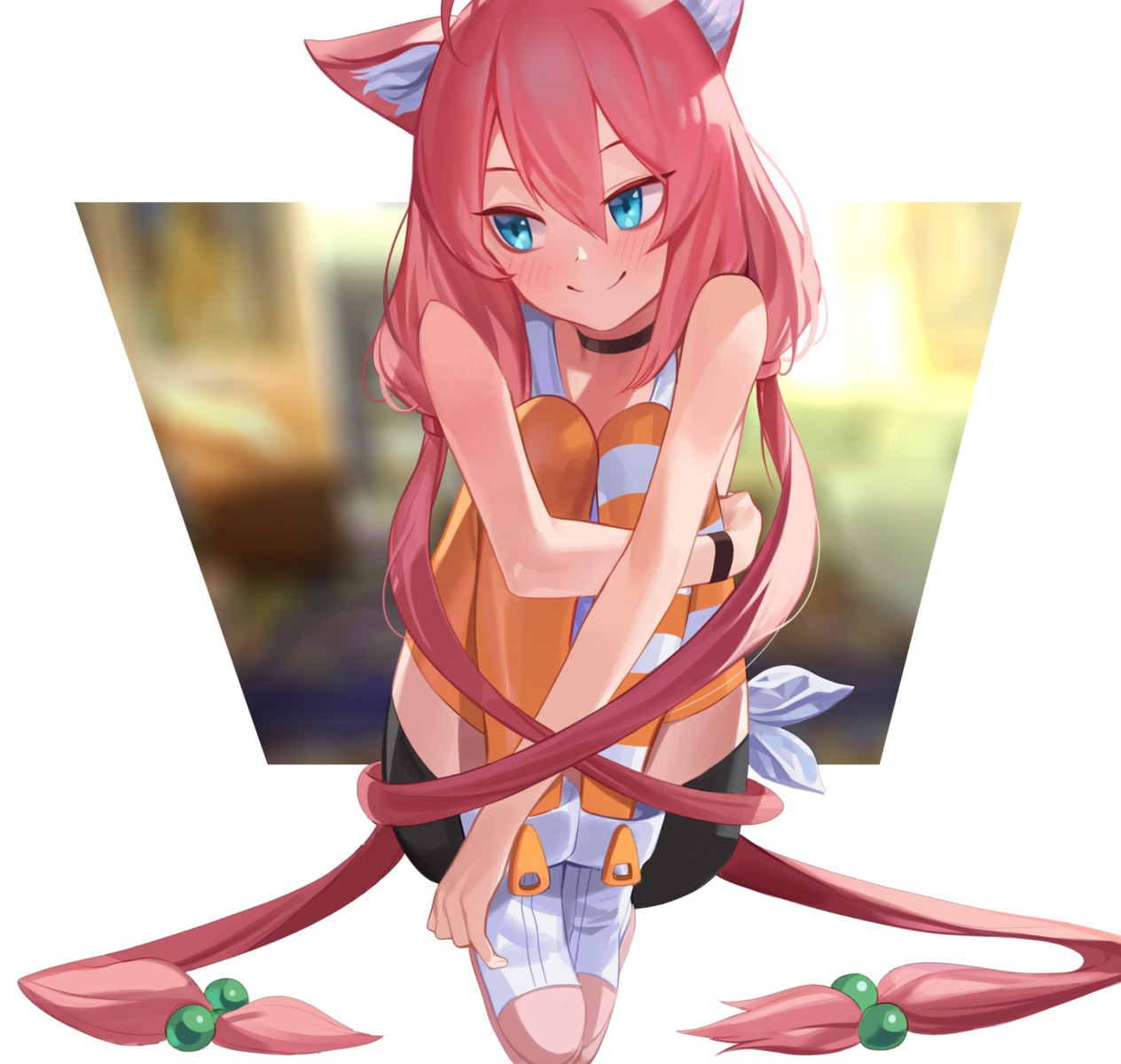 animal_ears hinata_channel nekomiya_hinata sb_lama thighhighs