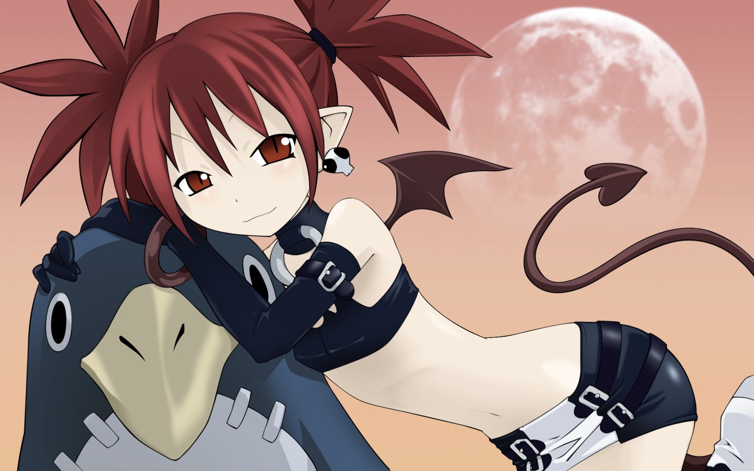 disgaea etna pointy_ears prinny tail wallpaper wings