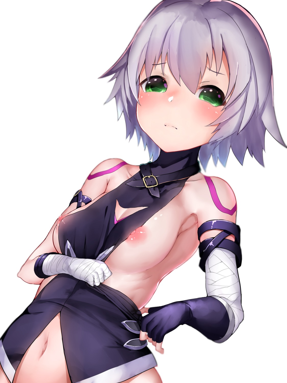 bandages boruhis fate/apocrypha fate/grand_order fate/stay_night jack_the_ripper nipples no_bra tattoo