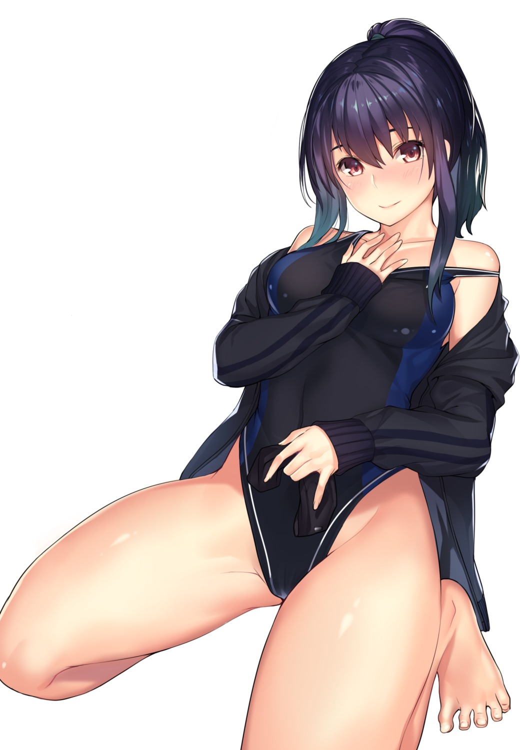 feet kagematsuri open_shirt swimsuits