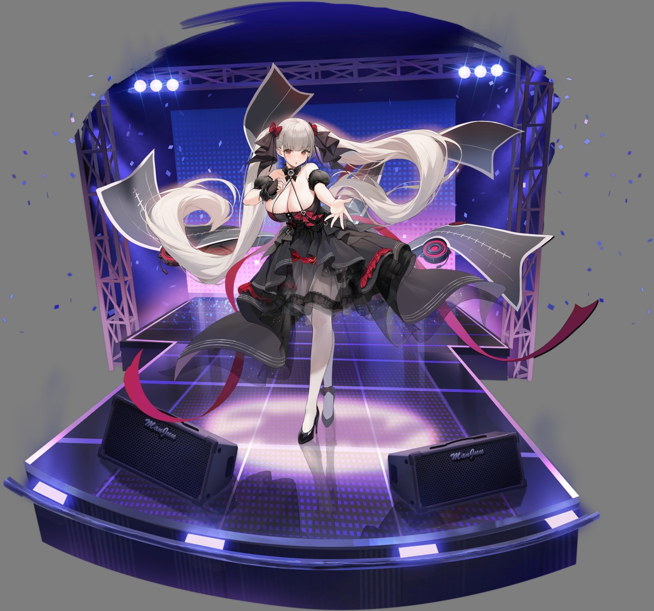 azur_lane byulzzi formidable_(azur_lane) gothic_lolita heels lolita_fashion no_bra pantyhose see_through transparent_png