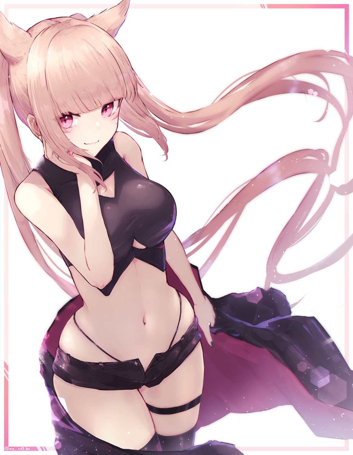 animal_ears garter pantsu reizouko thighhighs