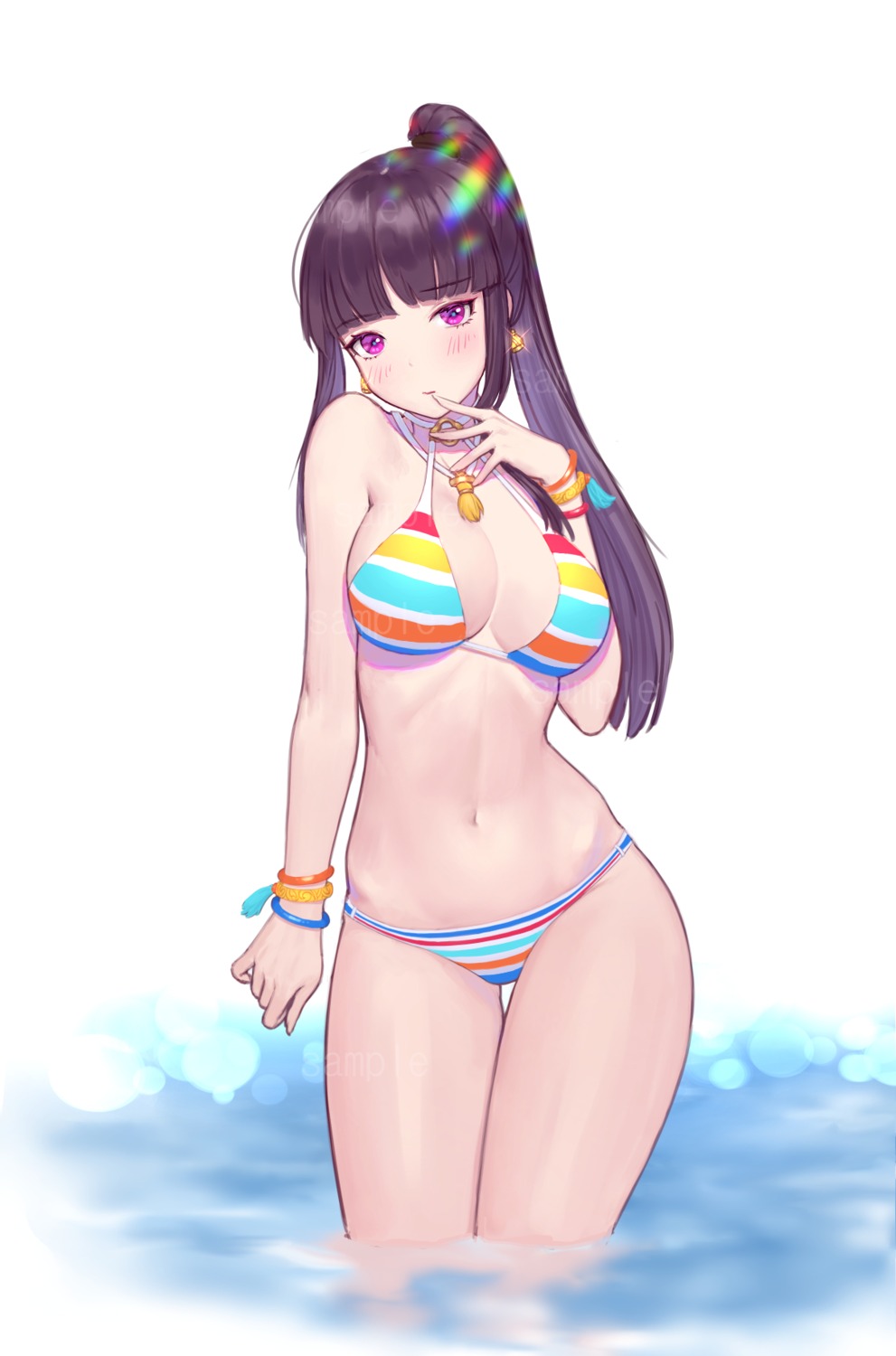 bikini blade_&_soul cleavage sample siun swimsuits wet