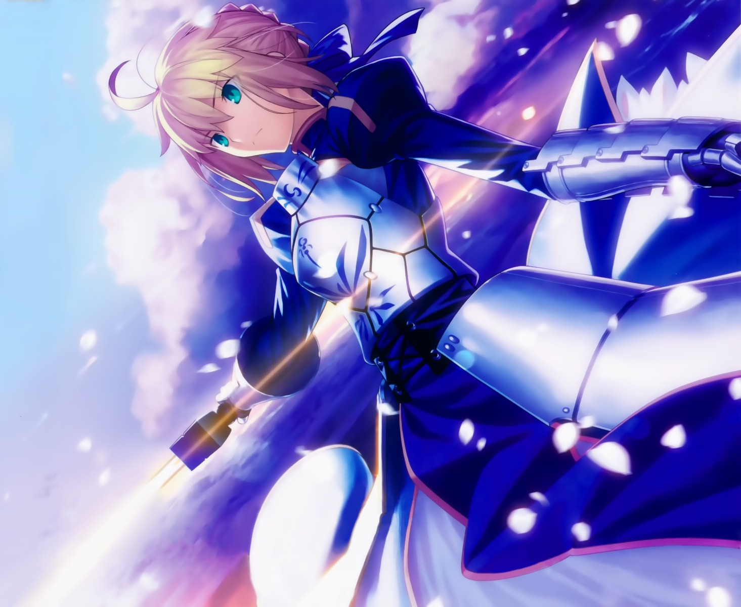 armor fate/stay_night saber sword takeuchi_takashi