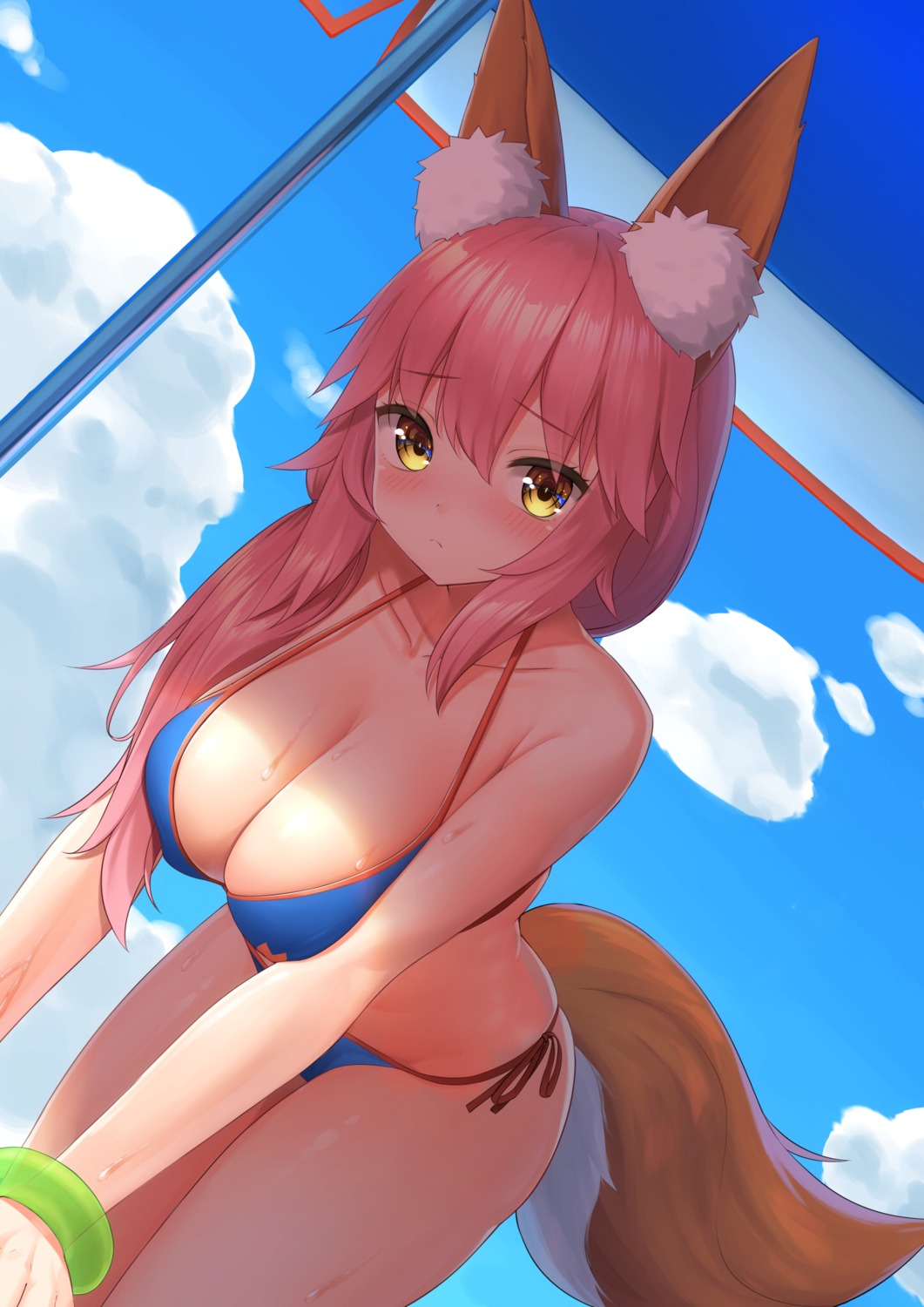 animal_ears bikini fate/grand_order kitsune stm_(setaku3) swimsuits tail tamamo_no_mae