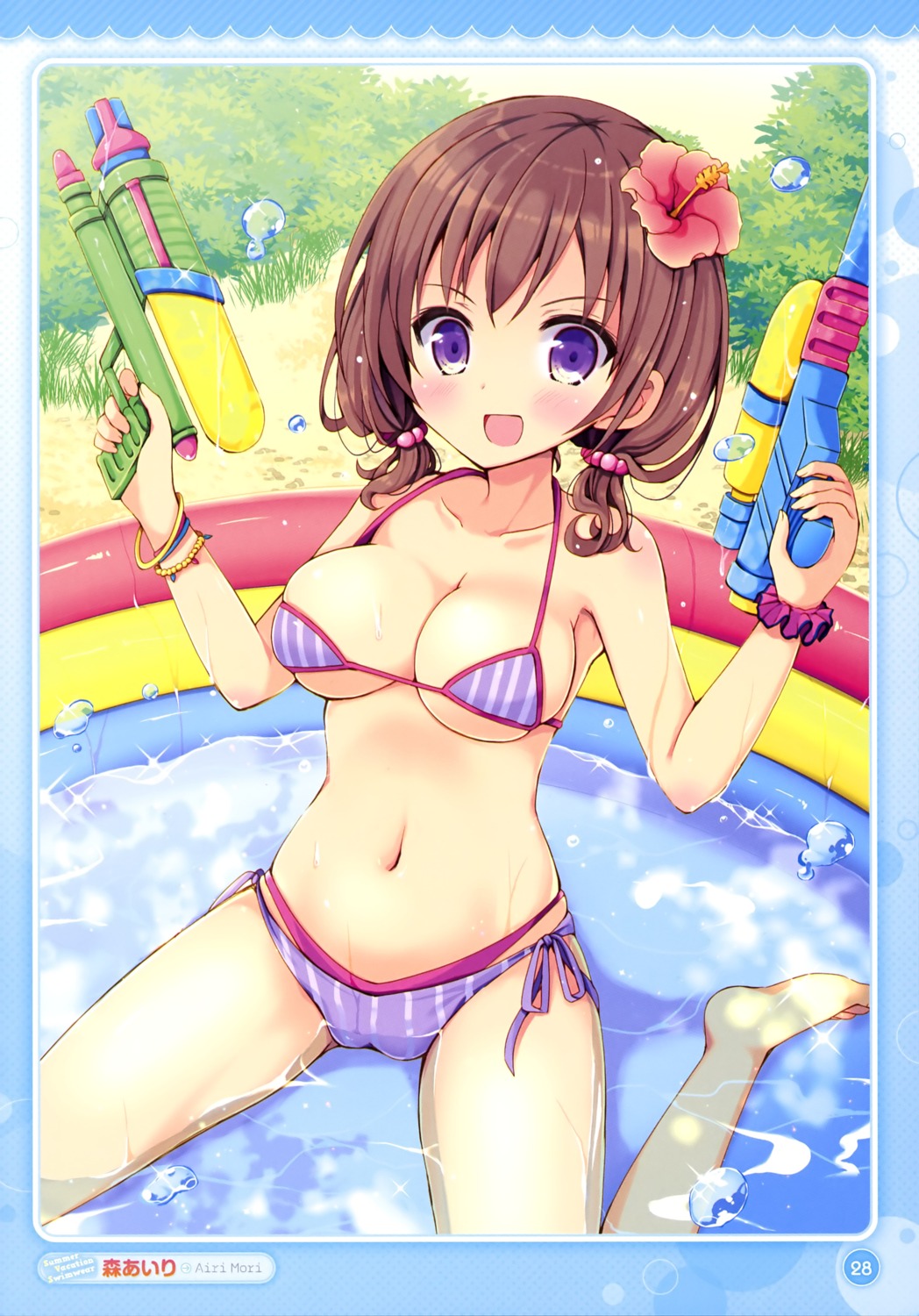 bikini cameltoe cleavage gun mori_airi swimsuits underboob wet