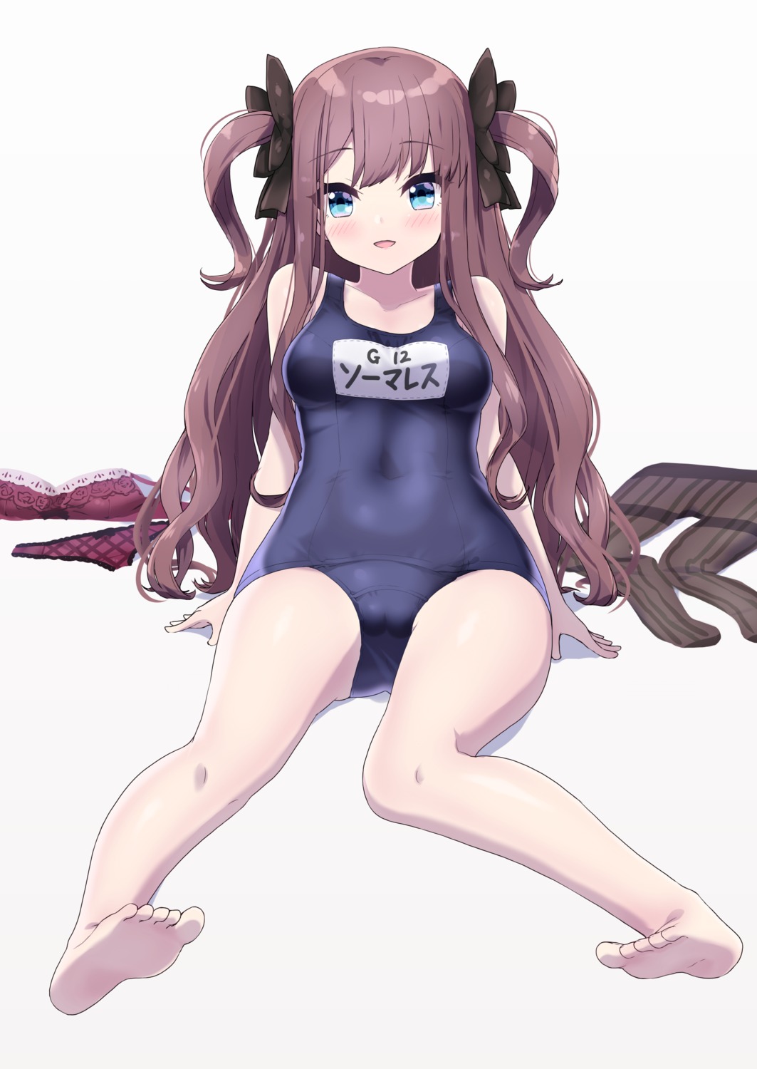 blue_oath bra feet ktsecond pantsu pantyhose school_swimsuit swimsuits