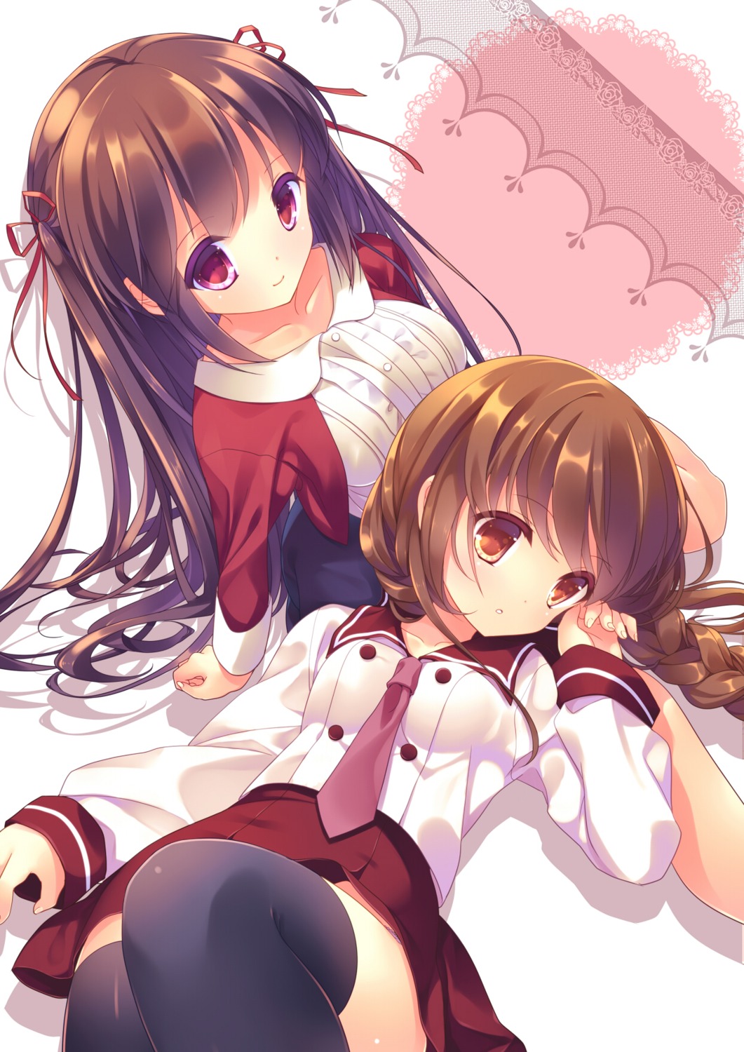 seifuku thighhighs totsuka yuri