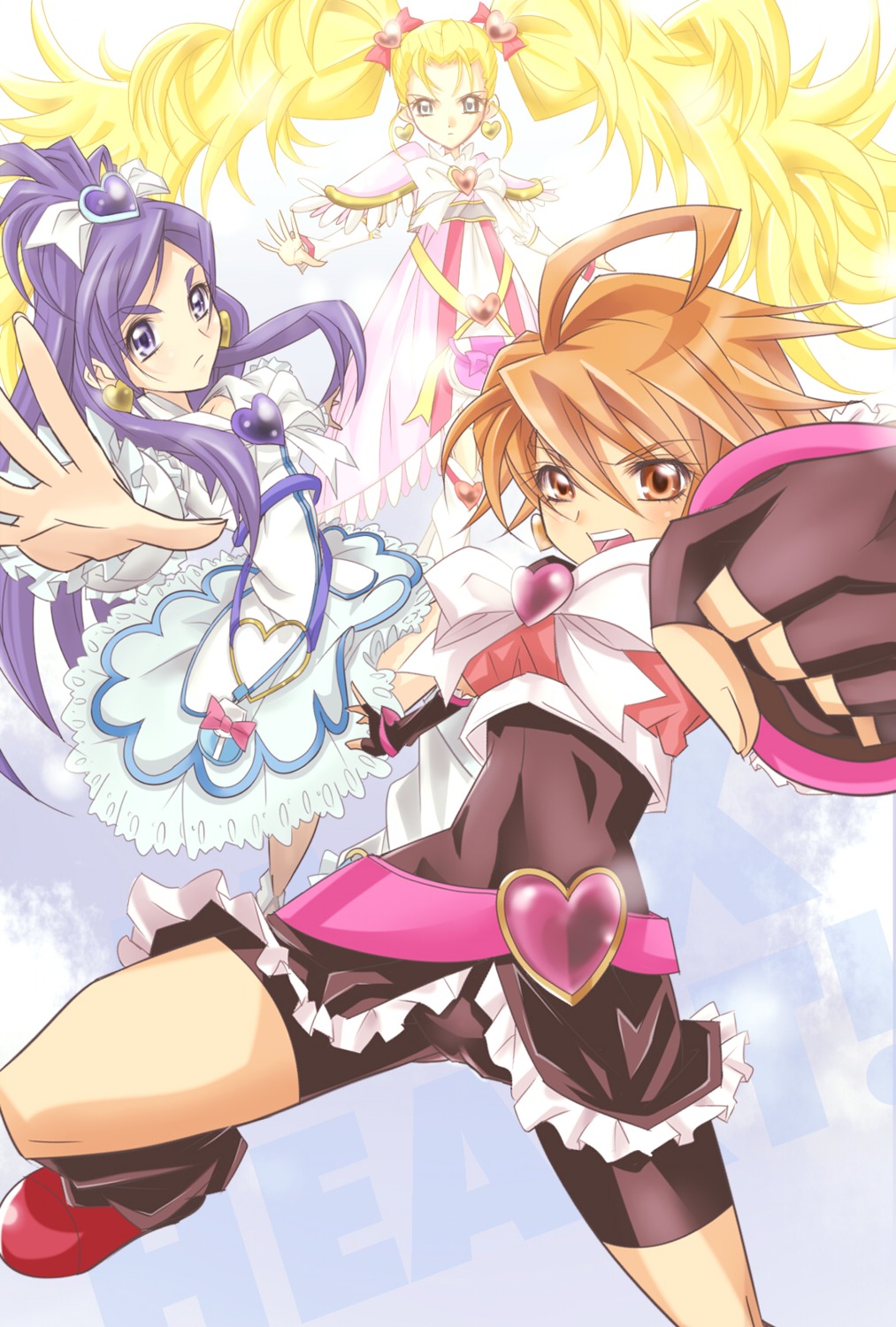 dress futari_wa_pretty_cure kojikoji kujou_hikari misumi_nagisa pretty_cure yukishiro_honoka