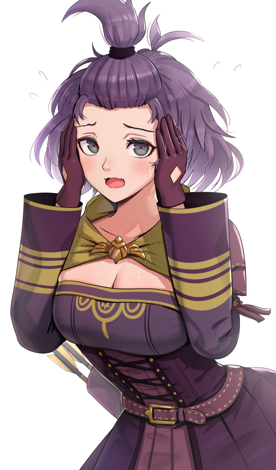 bernadetta cleavage dress fire_emblem fire_emblem_three_houses fire_emblem_warriors:_three_hopes gonzarez