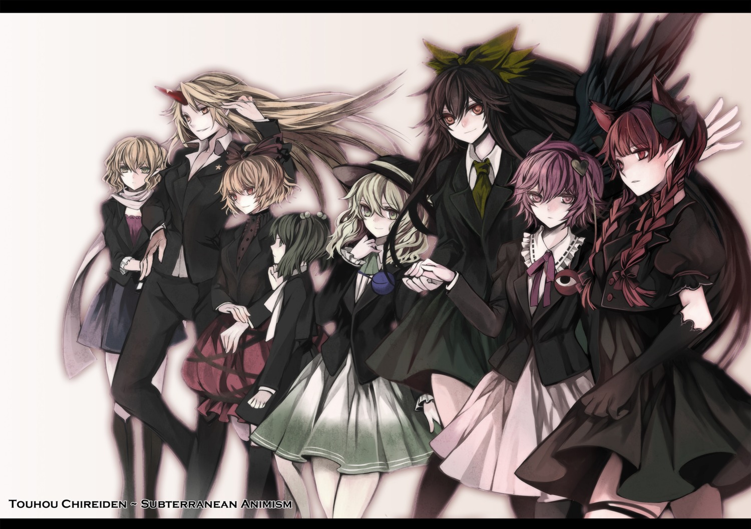 hina horns hoshiguma_yuugi kaenbyou_rin kisume komeiji_koishi komeiji_satori kurodani_yamame mizuhashi_parsee reiuji_utsuho touhou wings