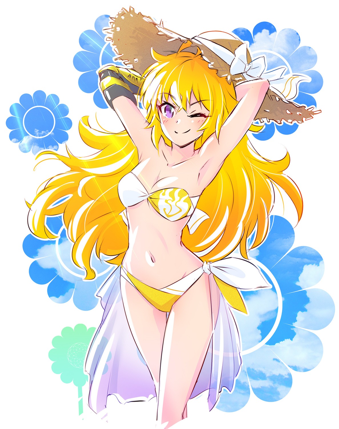 bikini cleavage iesupa rwby swimsuits