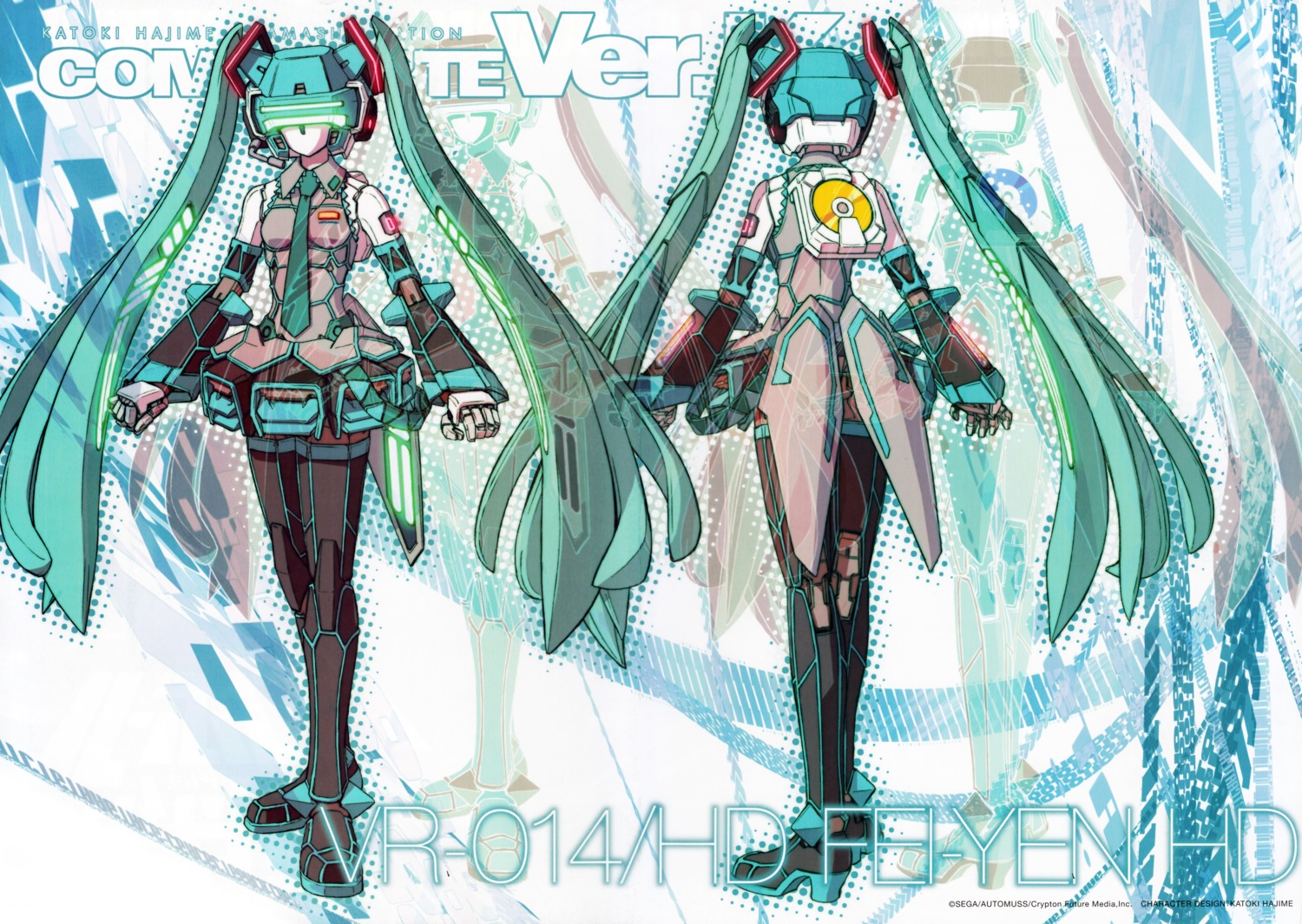 crease fei_yen hatsune_miku katoki_hajime mecha mecha_musume virtual_on vocaloid