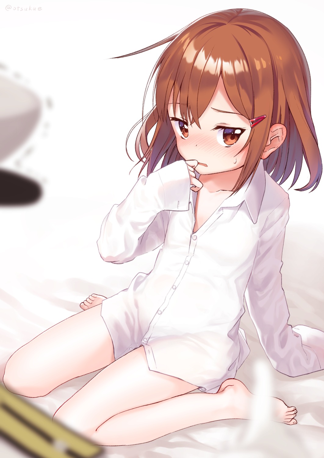 dress_shirt dx_(dekusu) ikazuchi_(kancolle) kantai_collection loli