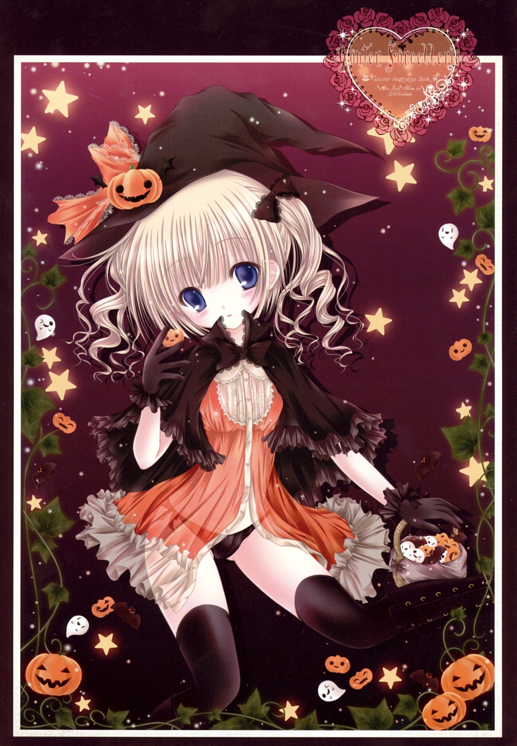 cameltoe dress halloween mubi_alice pantsu see_through thighhighs witch