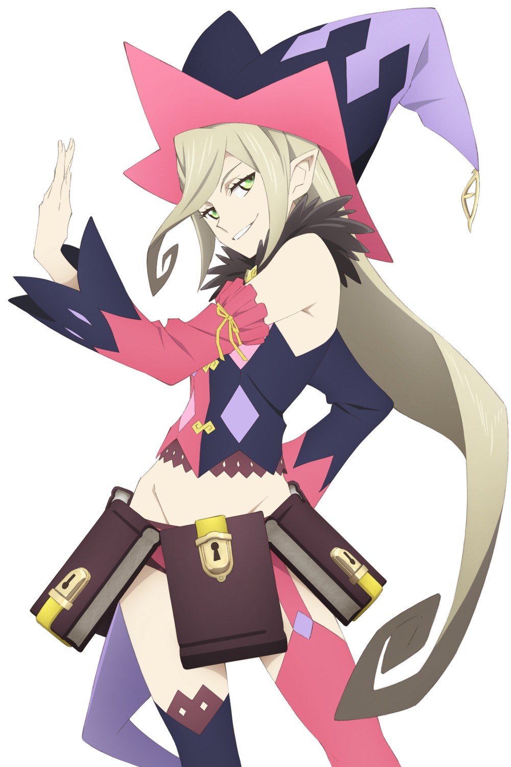 magilou nopan pointy_ears stockings tagme tales_of_berseria thighhighs witch