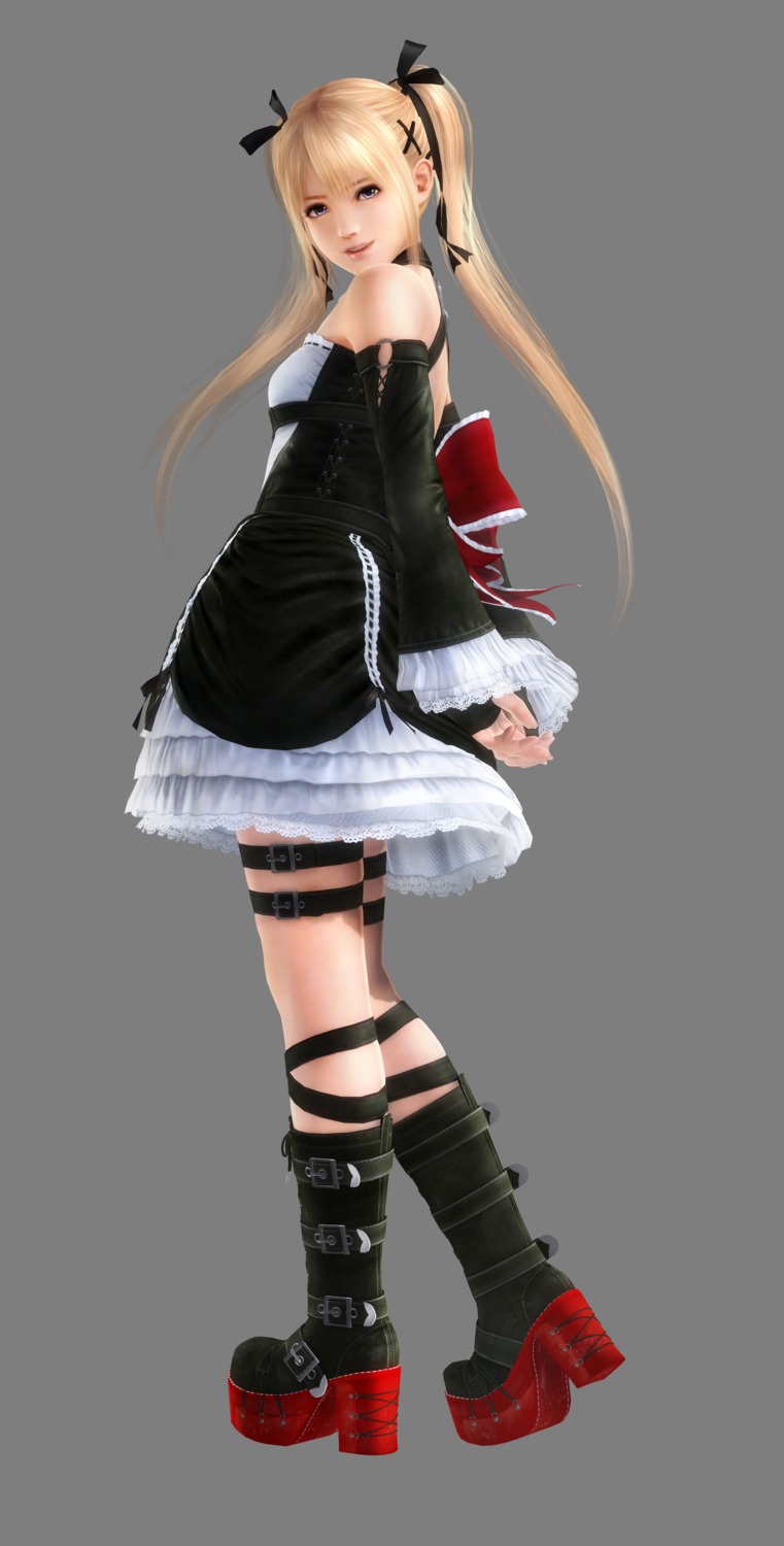 cg dead_or_alive dead_or_alive_5 dress gothic_lolita koei_tecmo lolita_fashion maid marie_rose transparent_png