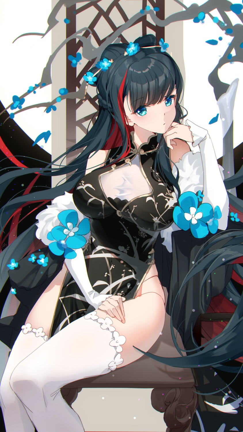 bison_cangshu chinadress see_through thighhighs