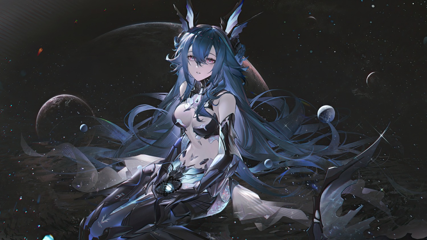 bikini_armor lamia_(punishing:_gray_raven) mermaid monster_girl punishing:_gray_raven tail wallpaper wet yanderenasa