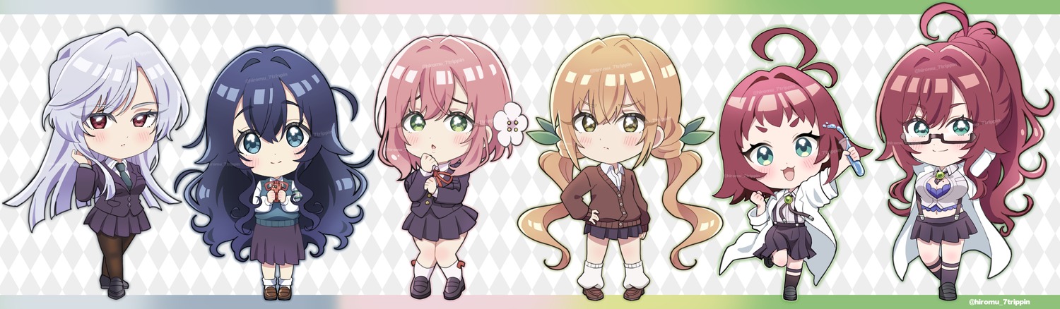 chibi eiai_nano hanazono_hakari inda_karane kimi_no_koto_ga_dai_dai_dai_dai_daisuki_na_100-nin_no_kanojo megane pantyhose seifuku sweater tagme yakuzen_kusuri yoshimoto_shizuka